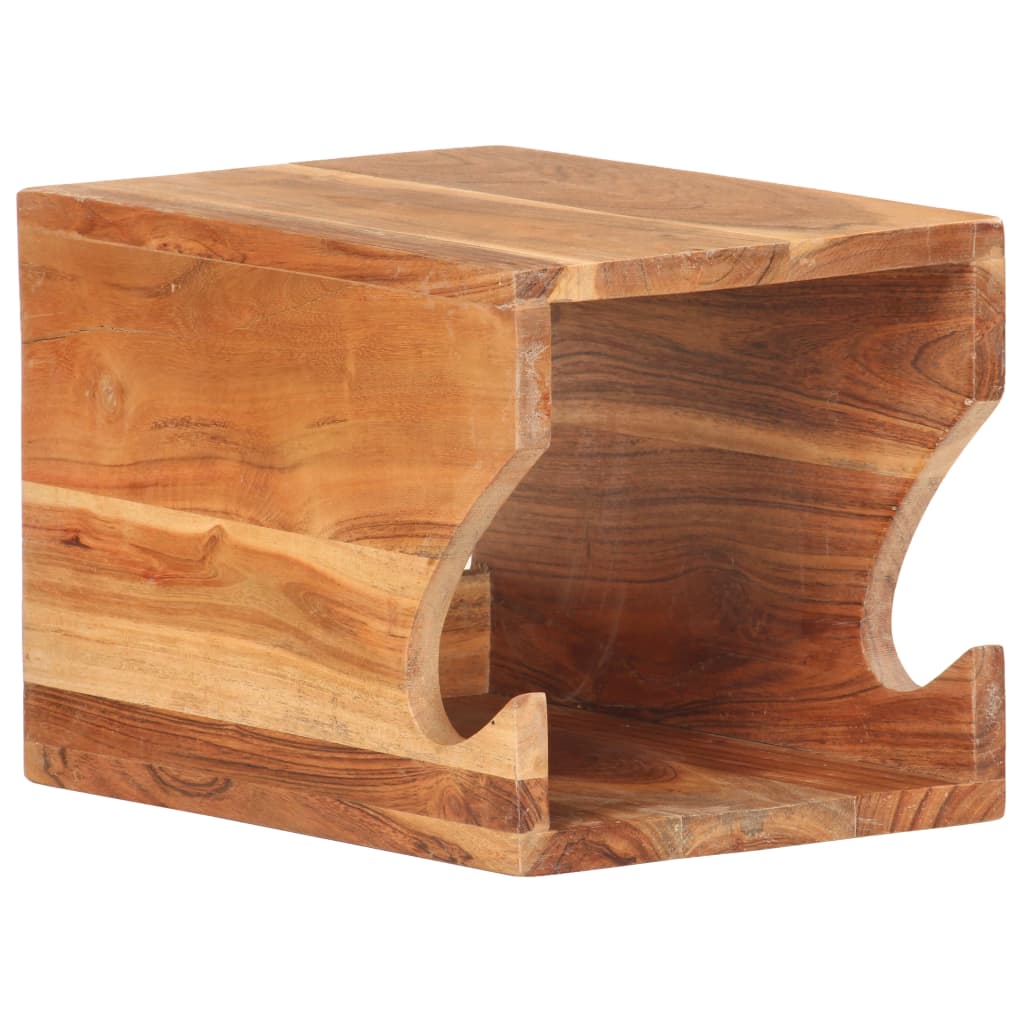 Falra szerelhető tömör akácfa kerékpártartó 35 x 25 x 25 cm