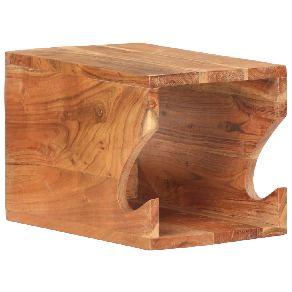 Falra szerelhető tömör akácfa kerékpártartó 35 x 25 x 25 cm