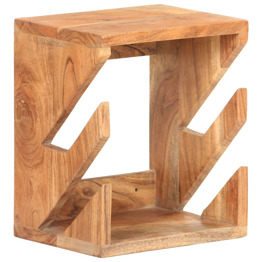 Falra szerelhető tömör akácfa gördeszkatartó 25 x 20 x 30 cm