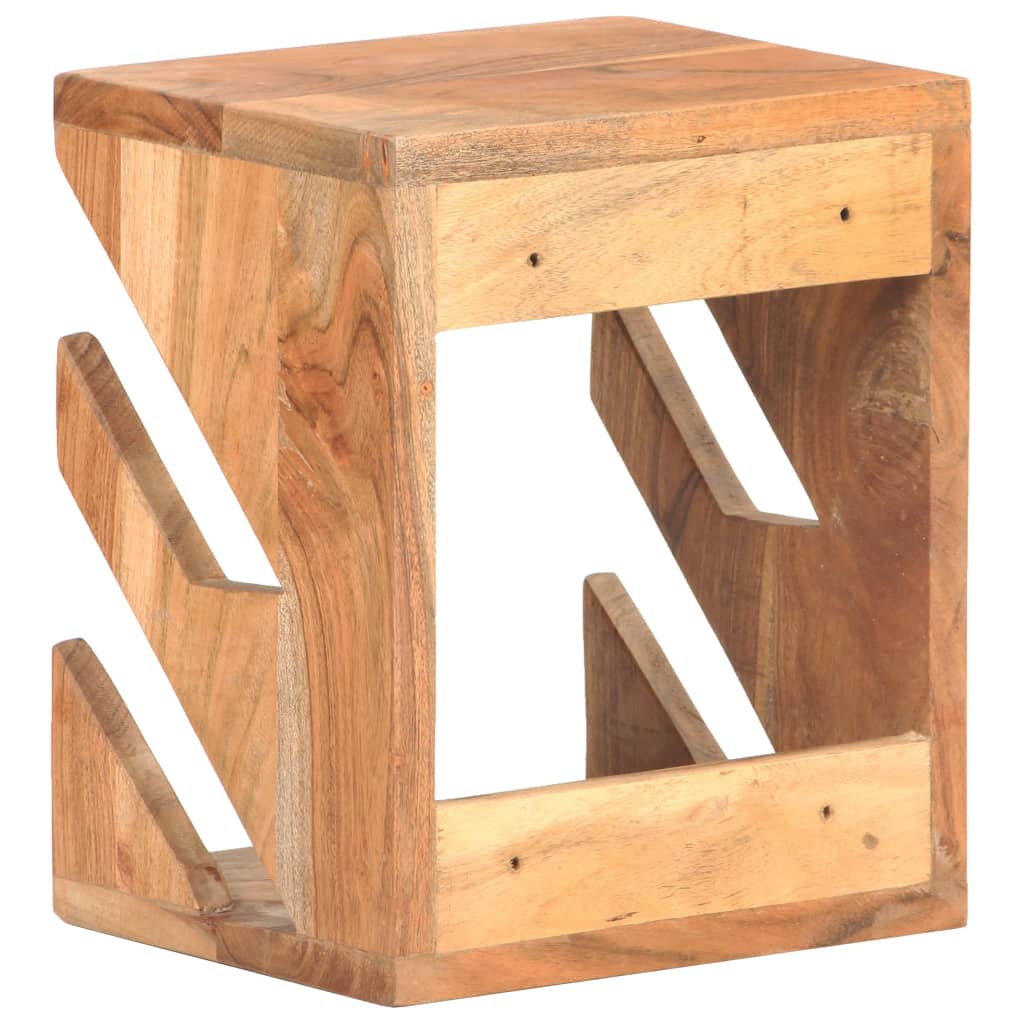 Falra szerelhető tömör akácfa gördeszkatartó 25 x 20 x 30 cm