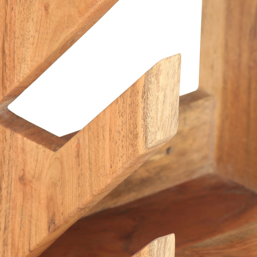 Falra szerelhető tömör akácfa gördeszkatartó 25 x 20 x 30 cm