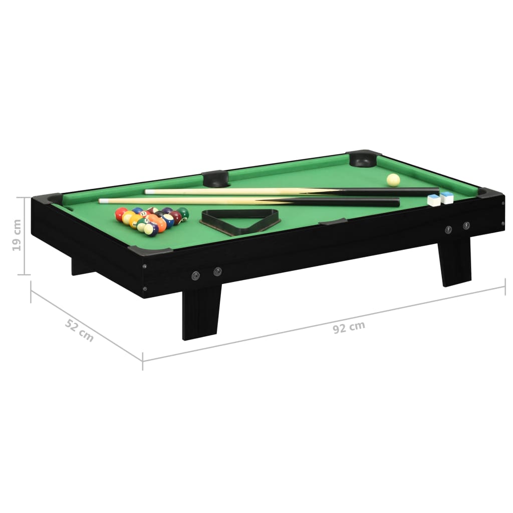 Fekete és zöld mini biliárdasztal 92 x 52 x 19 cm Fekete és zöld mini biliárdasztal 92 x 52 x 19 cm