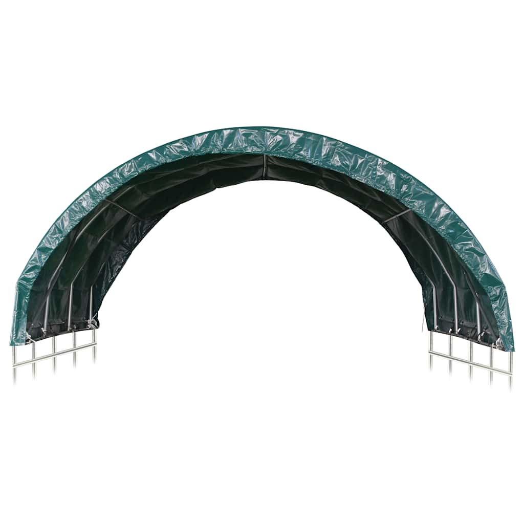 Zöld pvc állattartó sátor 3,7 x 3,7 m
