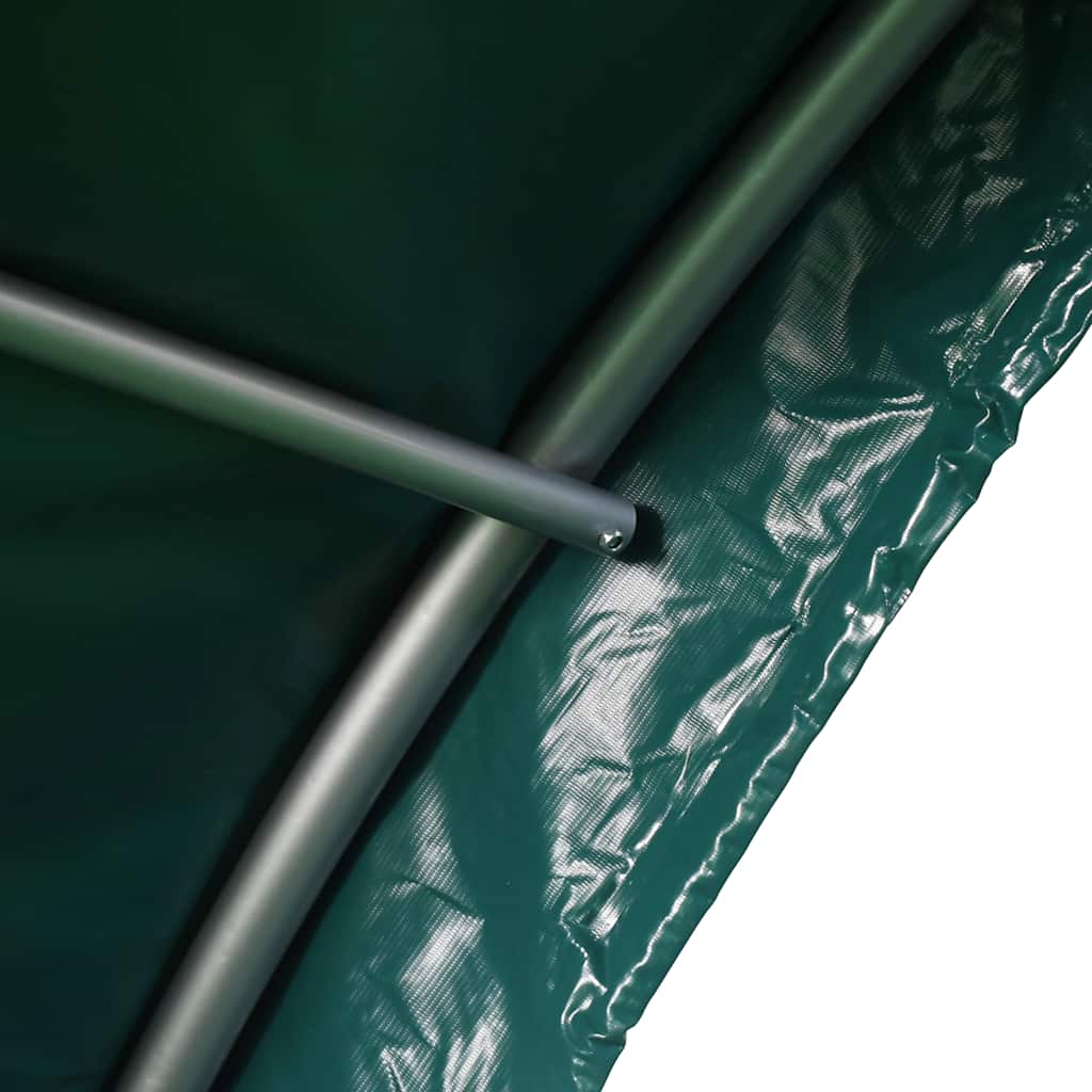 Zöld pvc állattartó sátor 3,7 x 3,7 m