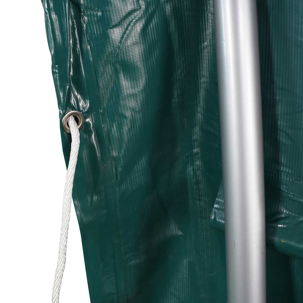 Zöld pvc állattartó sátor 3,7 x 3,7 m