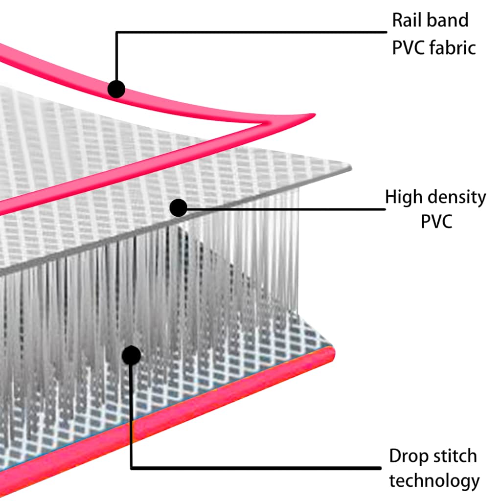 Rózsaszín pvc felfújható tornamatrac pumpával 400 x 100 x 15 cm
