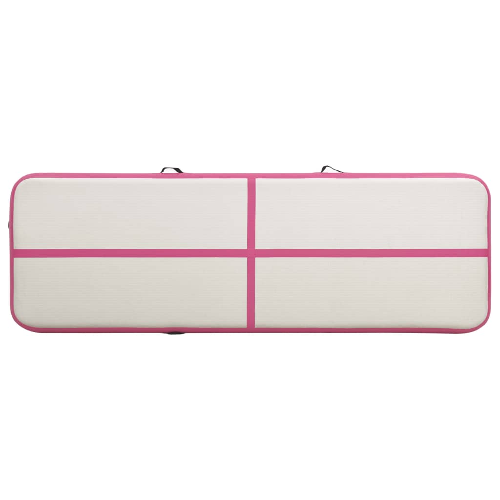 Rózsaszín pvc felfújható tornamatrac pumpával 500 x 100 x 15 cm Rózsaszín pvc felfújható tornamatrac pumpával 500 x 100 x 15 cm