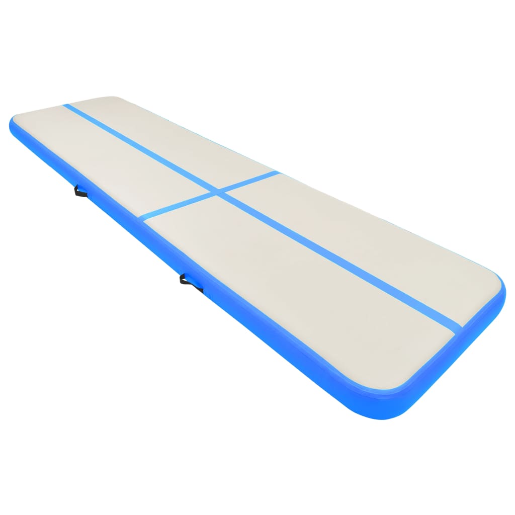 Kék pvc felfújható tornamatrac pumpával 700 x 100 x 15 cm Kék pvc felfújható tornamatrac pumpával 700 x 100 x 15 cm