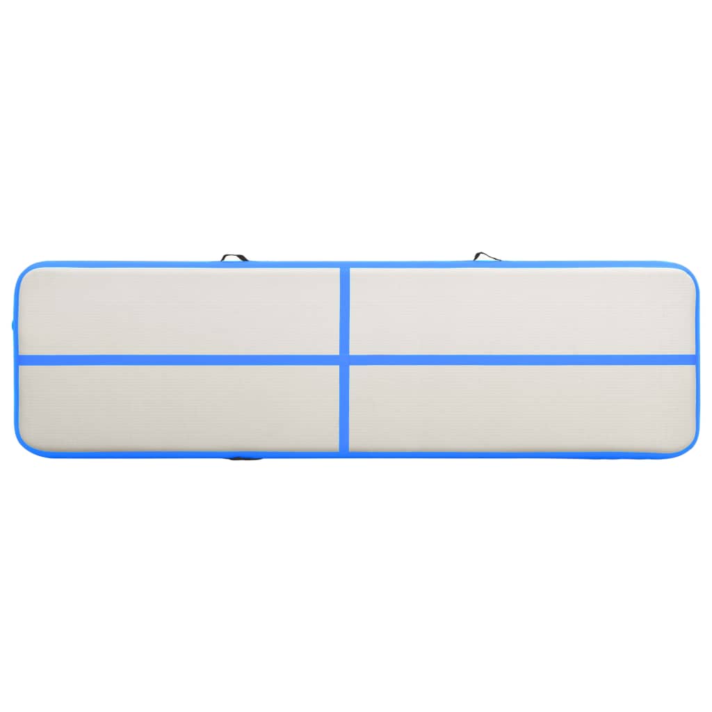 Kék pvc felfújható tornamatrac pumpával 800 x 100 x 15 cm