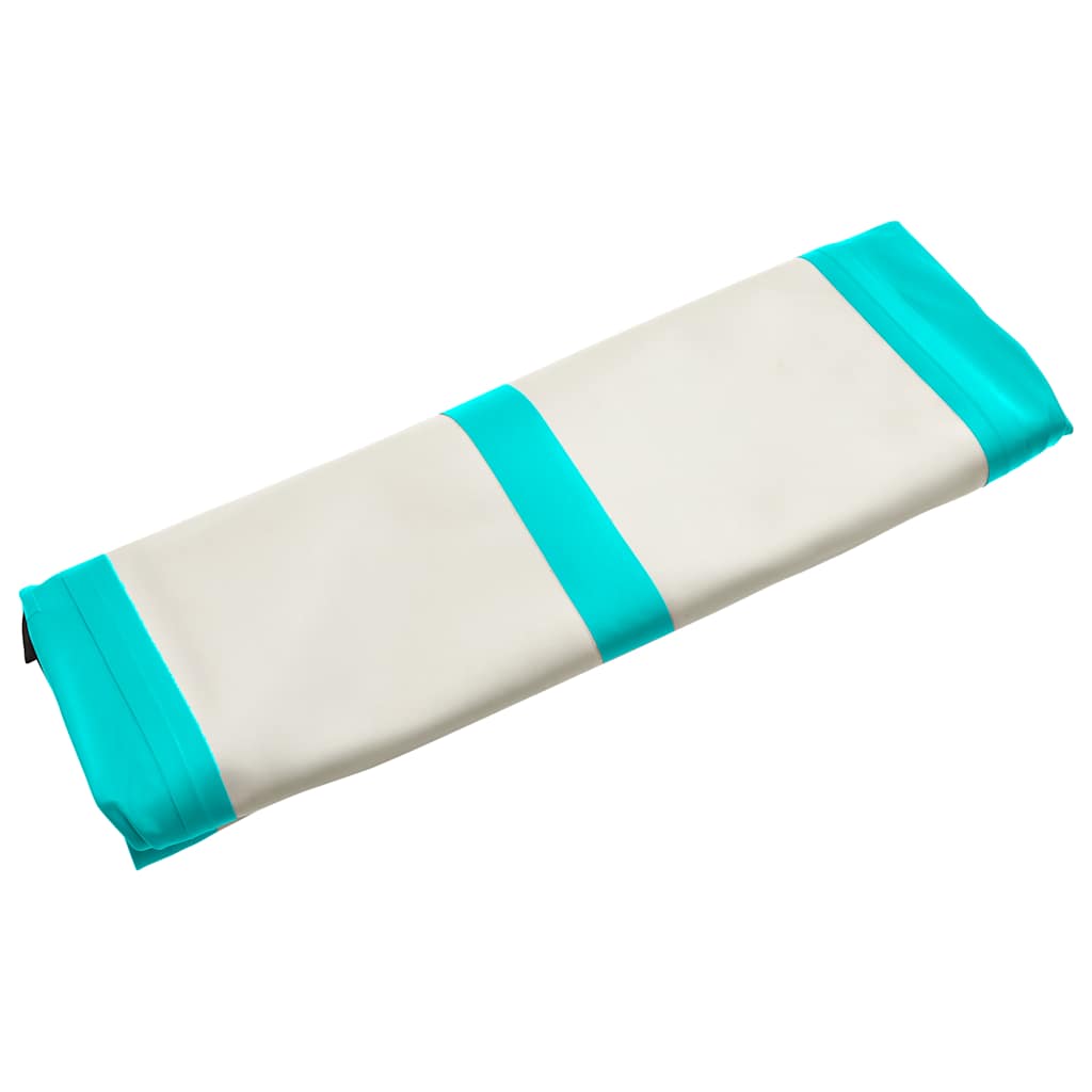 Zöld pvc felfújható tornamatrac pumpával 700 x 100 x 20 cm