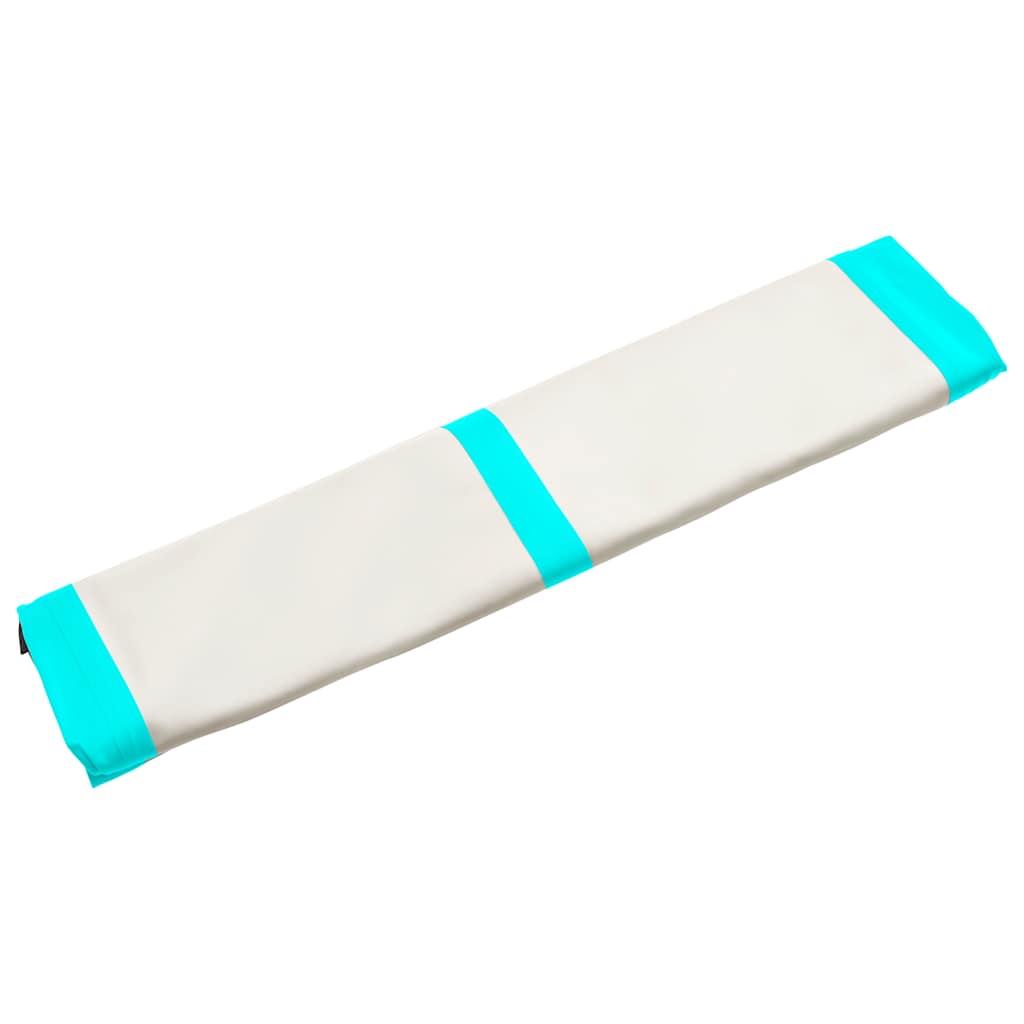 Zöld pvc felfújható tornamatrac pumpával 200 x 200 x 20 cm