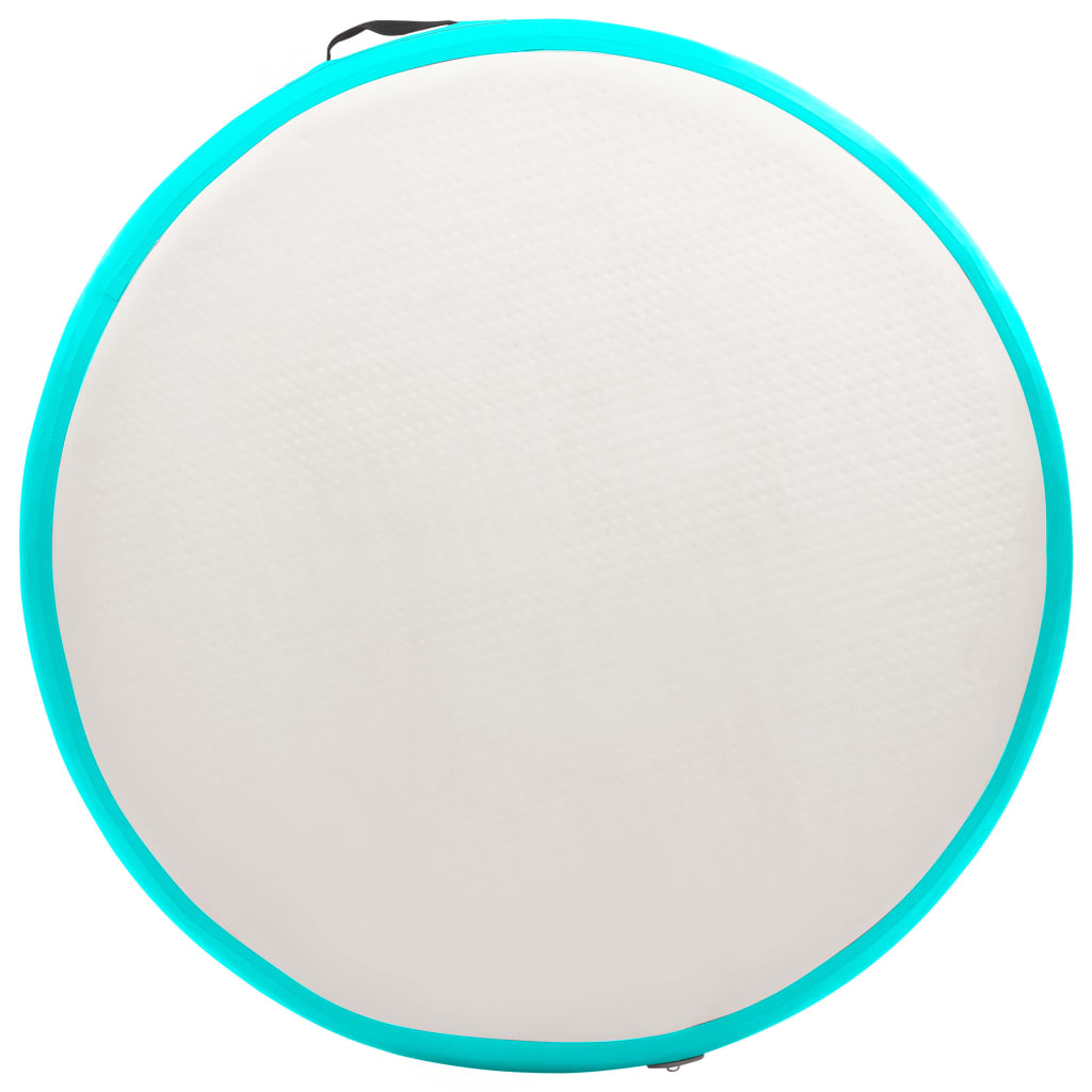 Zöld pvc felfújható tornamatrac pumpával 100 x 100 x 10 cm