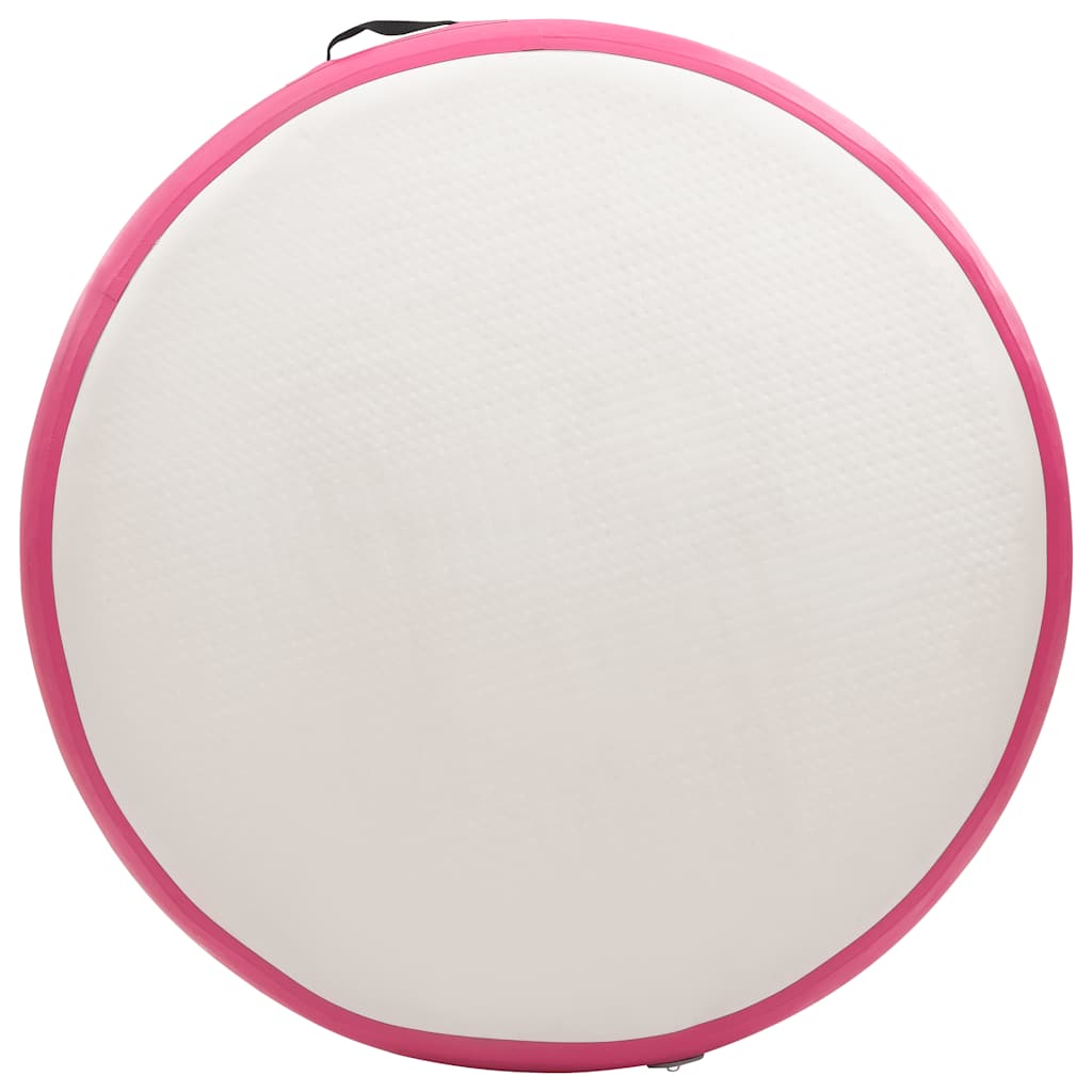 Rózsaszín pvc felfújható tornamatrac pumpával 100 x 100 x 20 cm