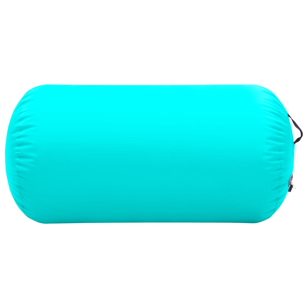 Zöld pvc felfújható tornahenger pumpával 120 x 90 cm
