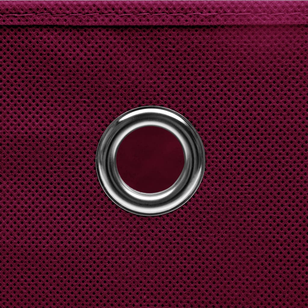 10 db sötétpiros nem szőtt szövet tárolódoboz 28 x 28 x 28 cm