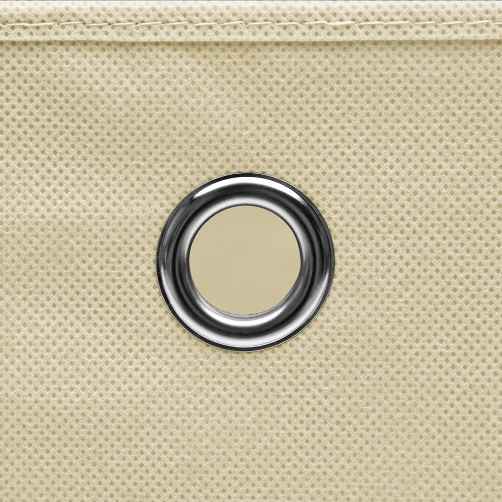 10 db krémszínű fedeles tárolódoboz 28 x 28 x 28 cm