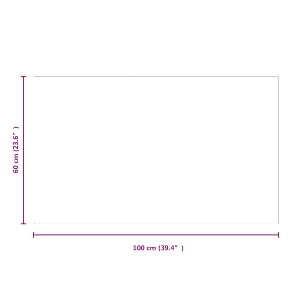 Téglalap alakú kandalló-üveglap 100x60 cm