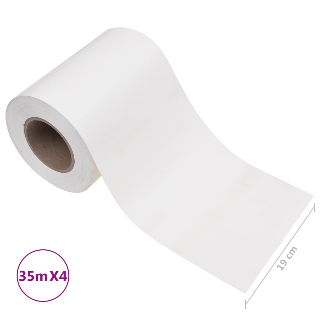 4 db fehér pvc kerti árnyékoló kerítés 35 x 0,19 m