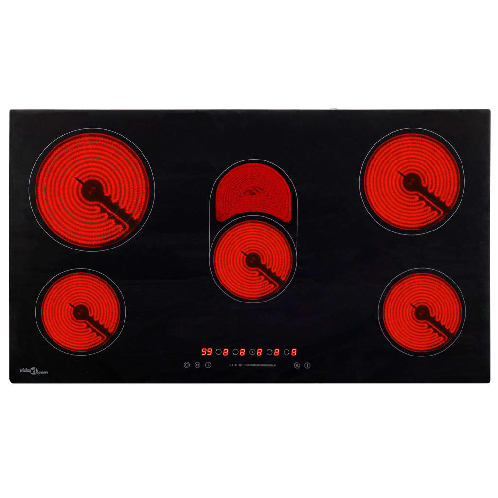 5 égős kerámia főzőlap érintős vezérlőpanellel 77 cm 8500 w