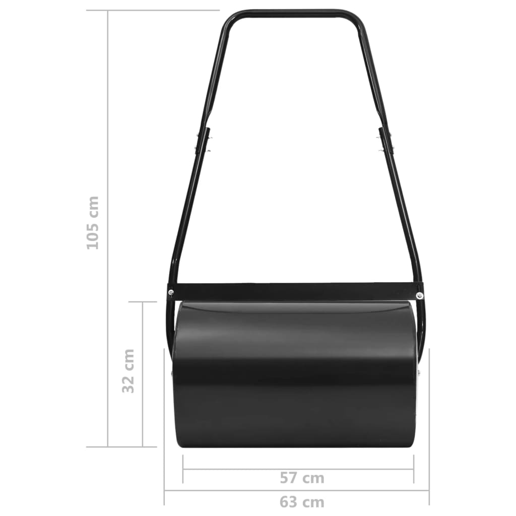 Fekete gyephenger 63 cm 50 l