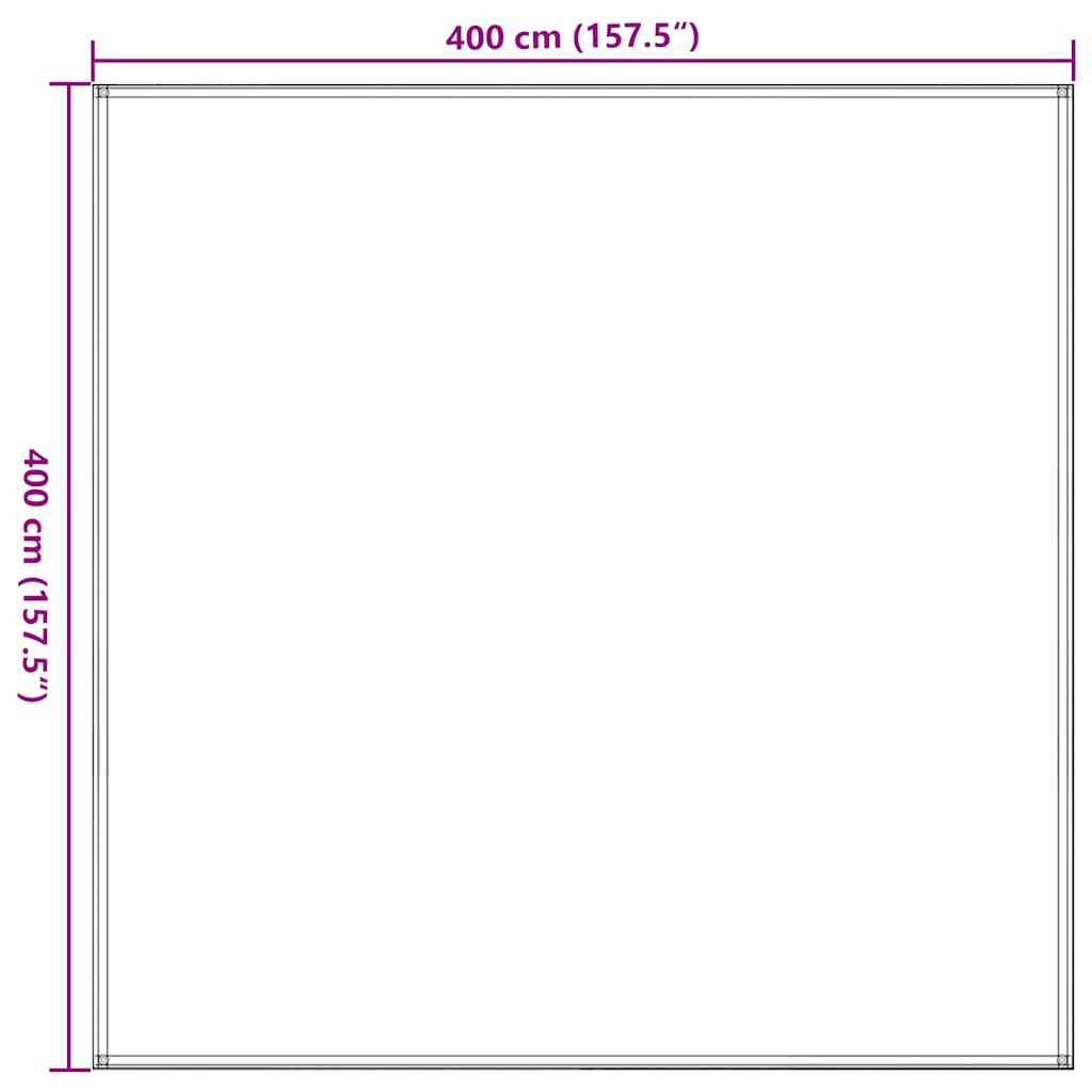 Antracitszürke sátorszőnyeg 400 x 400 cm