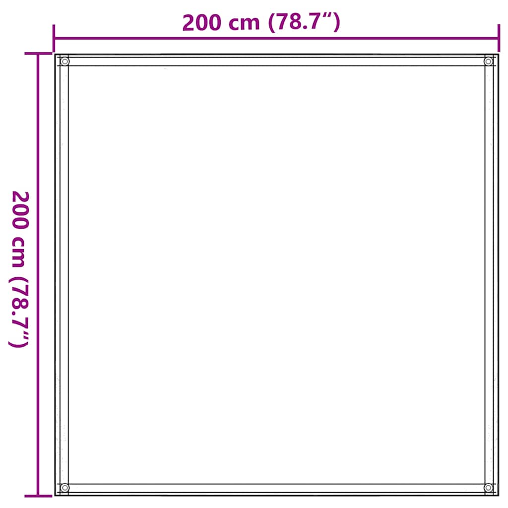 Tópszínű sátorszőnyeg 200 x 200 cm