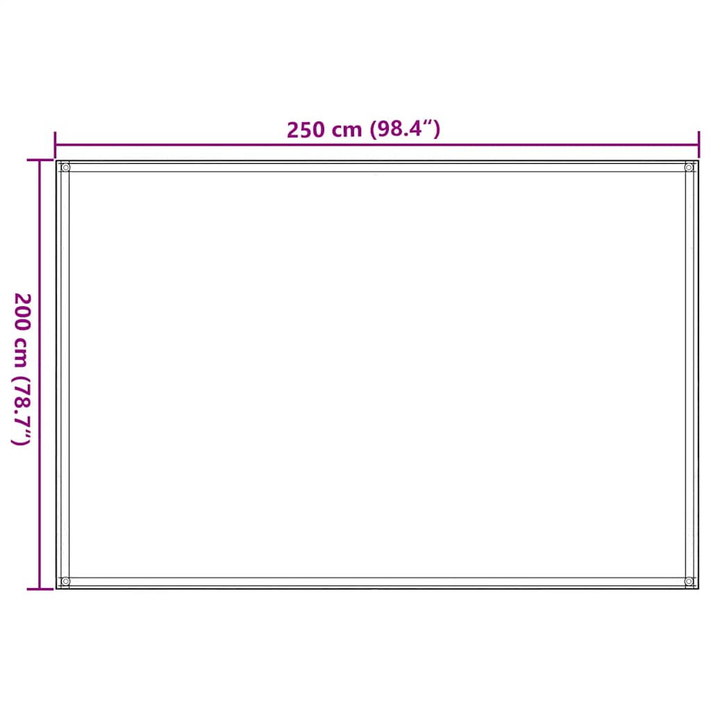 Tópszínű sátorszőnyeg 250 x 200 cm
