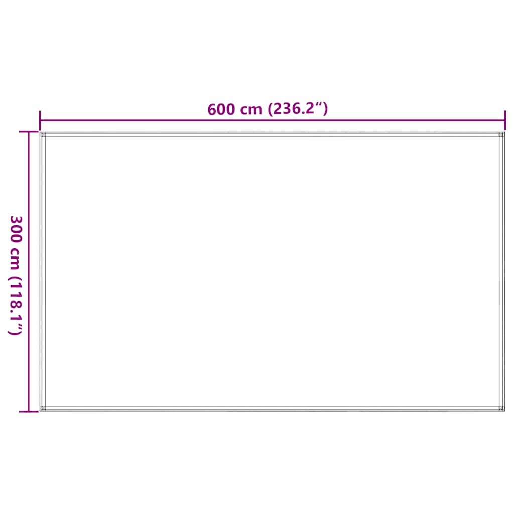 Antracitszürke-fehér sátorszőnyeg 300 x 600 cm