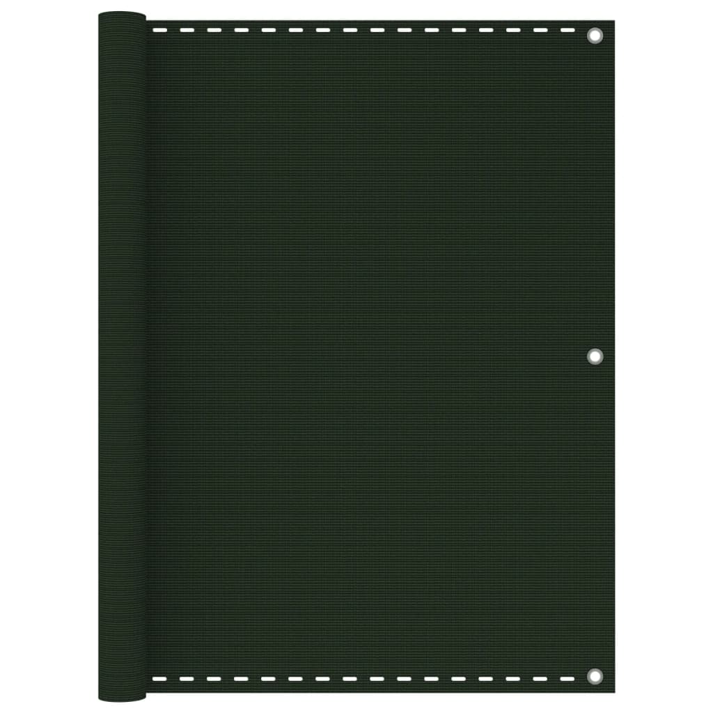 Sötétzöld hdpe erkélytakaró 120 x 400 cm