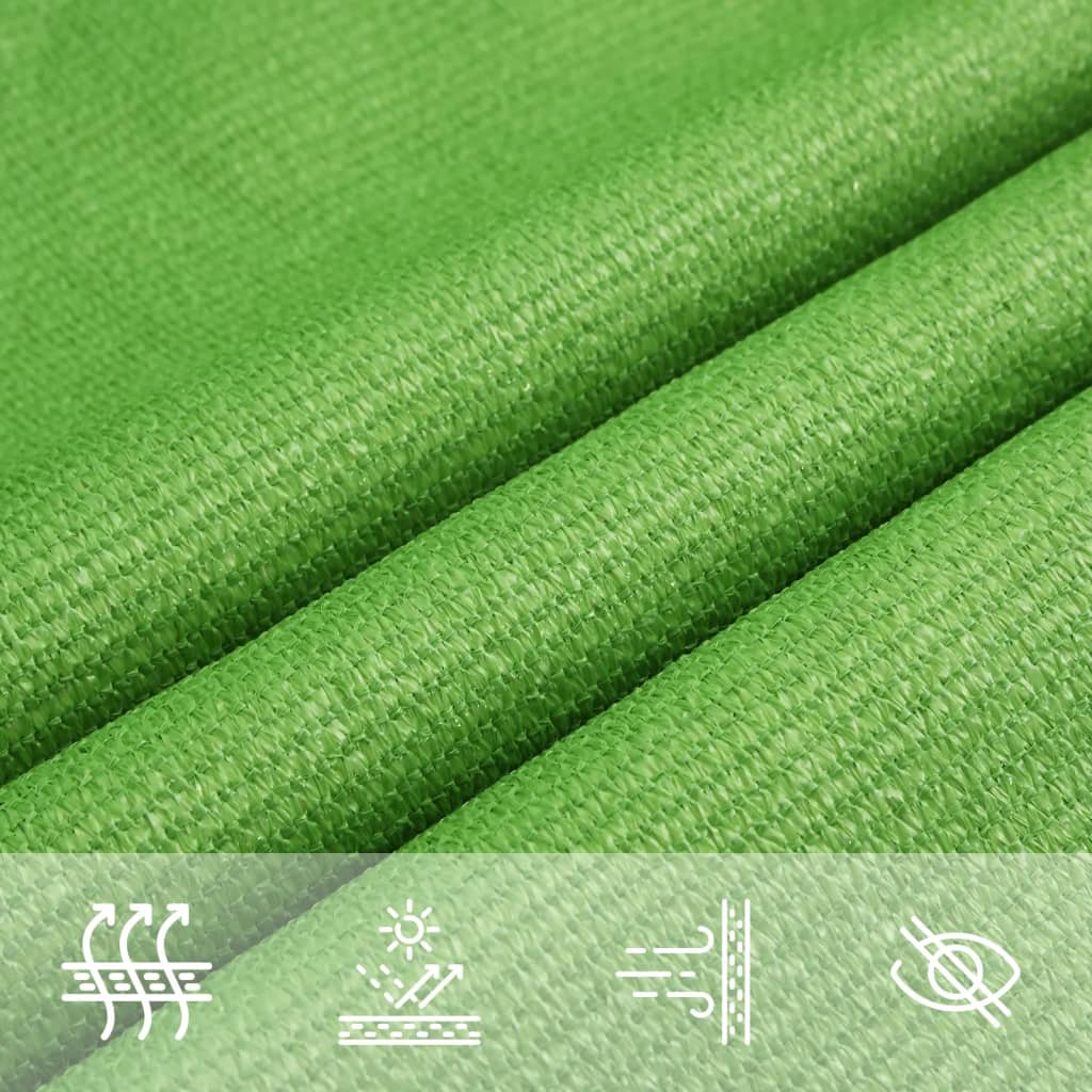 Világoszöld hdpe napvitorla 160 g/m² 2 x 2 m