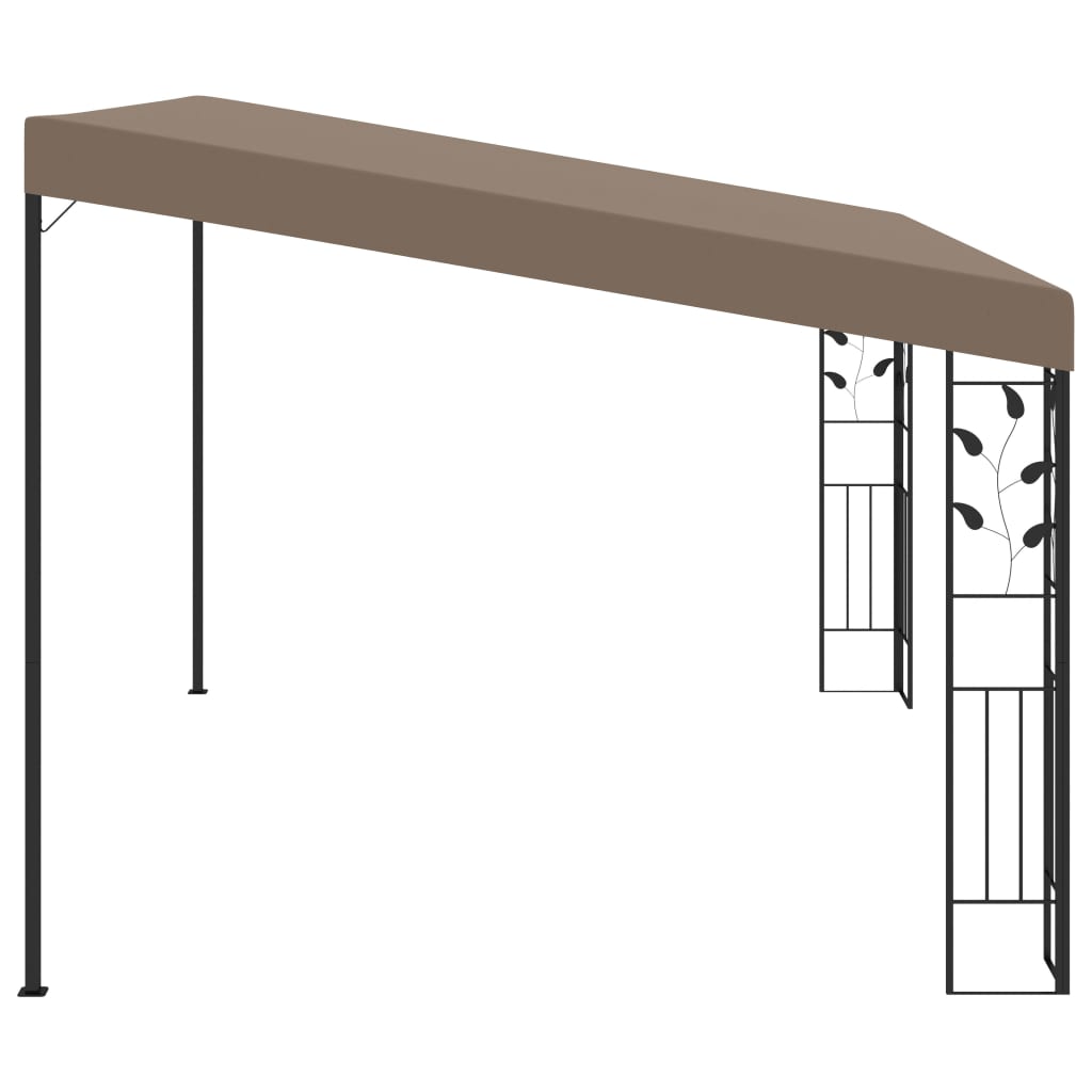 Tópszínű falra szerelhető pavilon 4 x 3 x 2,5 m