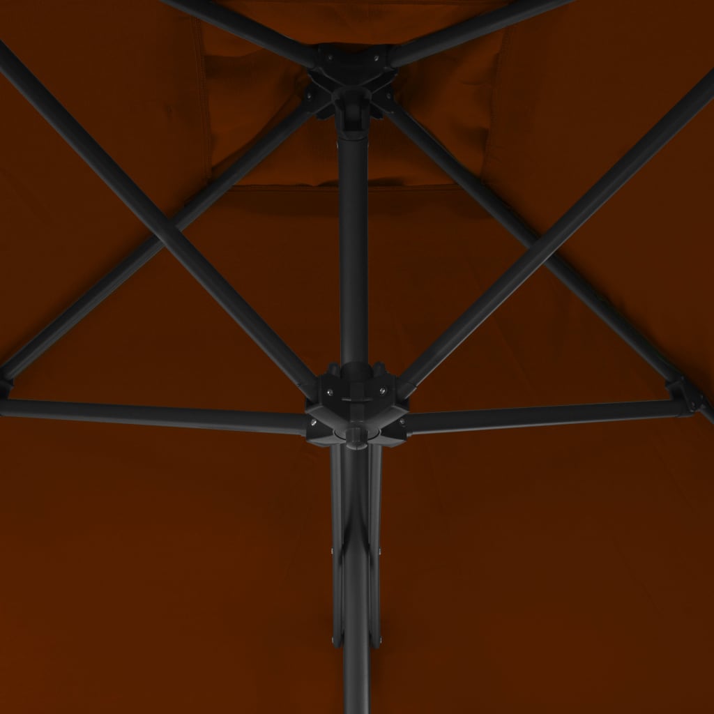 Terrakotta kültéri napernyő acélrúddal 300 x 230 cm