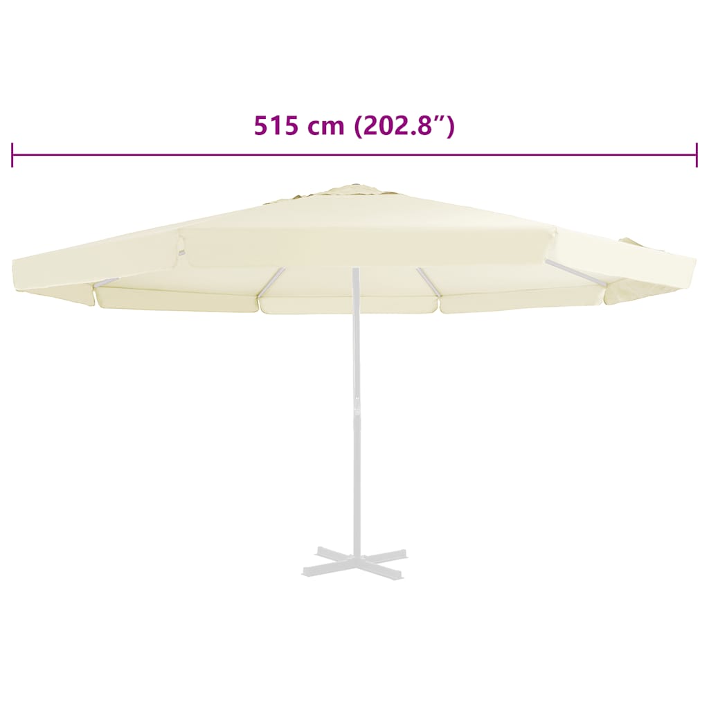 Homokszínű kültéri napernyő csereponyva 515 cm
