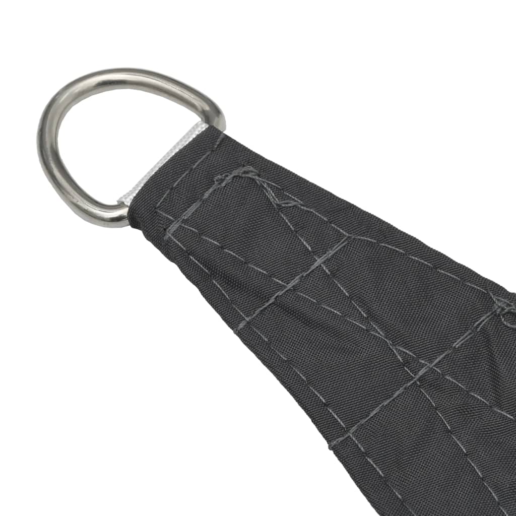 Antracitszürke négyzet alakú oxford-szövet napvitorla 7 x 7 m