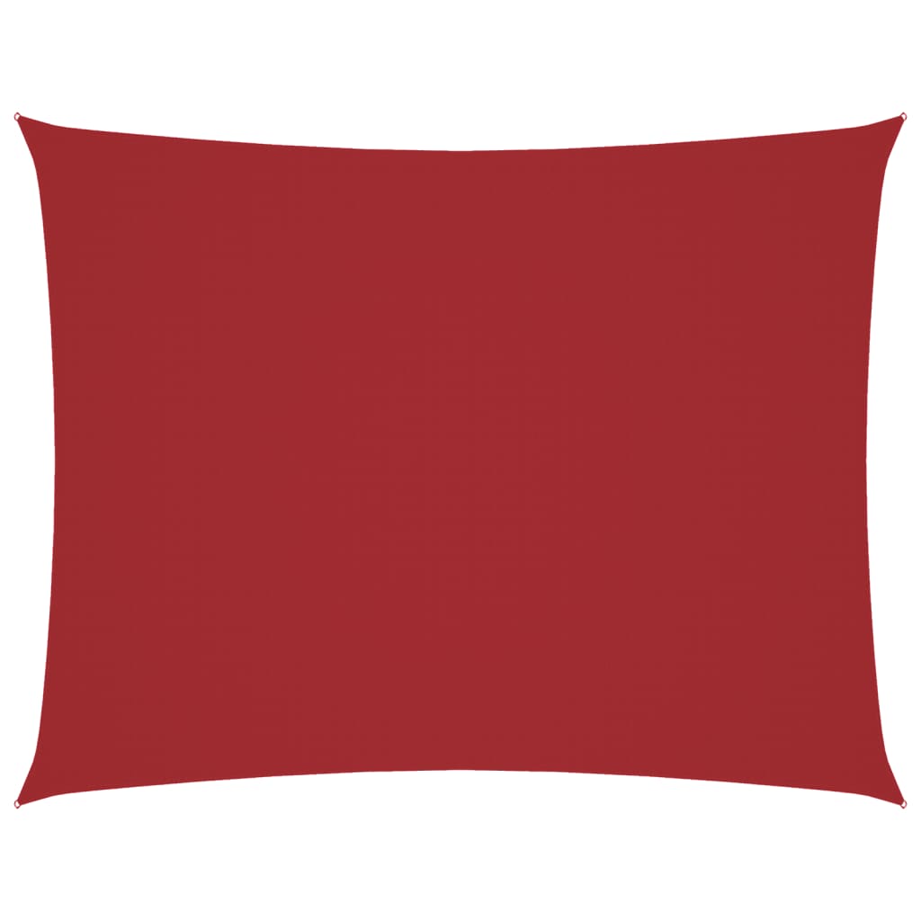 Piros téglalap alakú oxford-szövet napvitorla 2,5 x 4 m