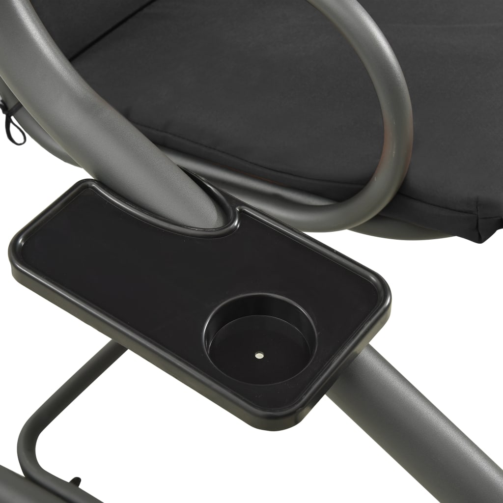 Antracitszürke kültéri hintapad tetőponyvával