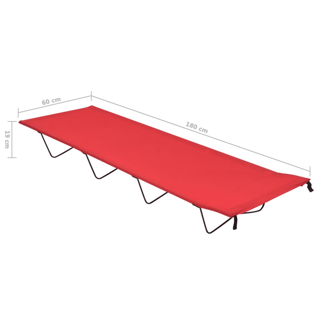 Piros oxford szövet és acél kempingágy 180 x 60 x 19 cm Piros oxford szövet és acél kempingágy 180 x 60 x 19 cm