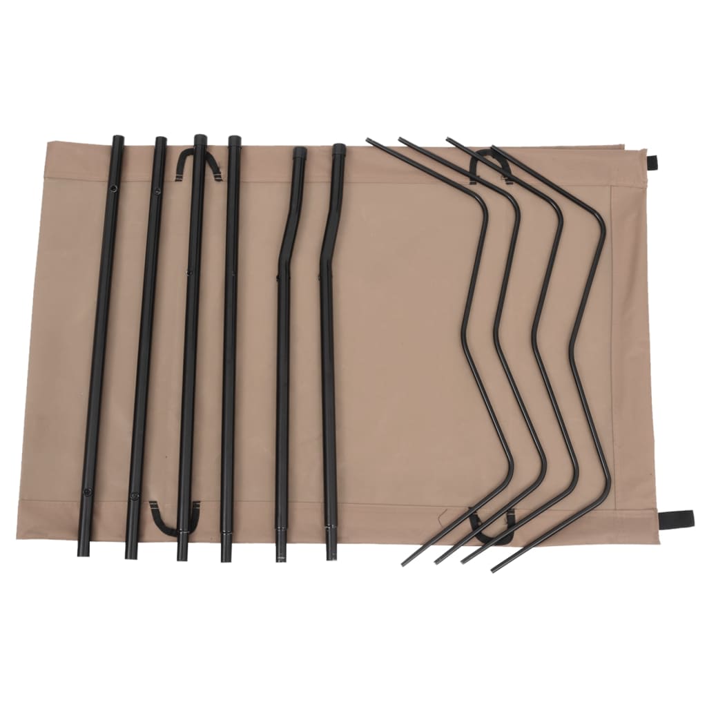 2 db tópszínű oxford szövet és acél kempingágy 180 x 60 x 19 cm 2 db tópszínű oxford szövet és acél kempingágy 180 x 60 x 19 cm