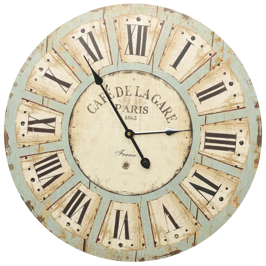 Többszínű mdf falióra 60 cm