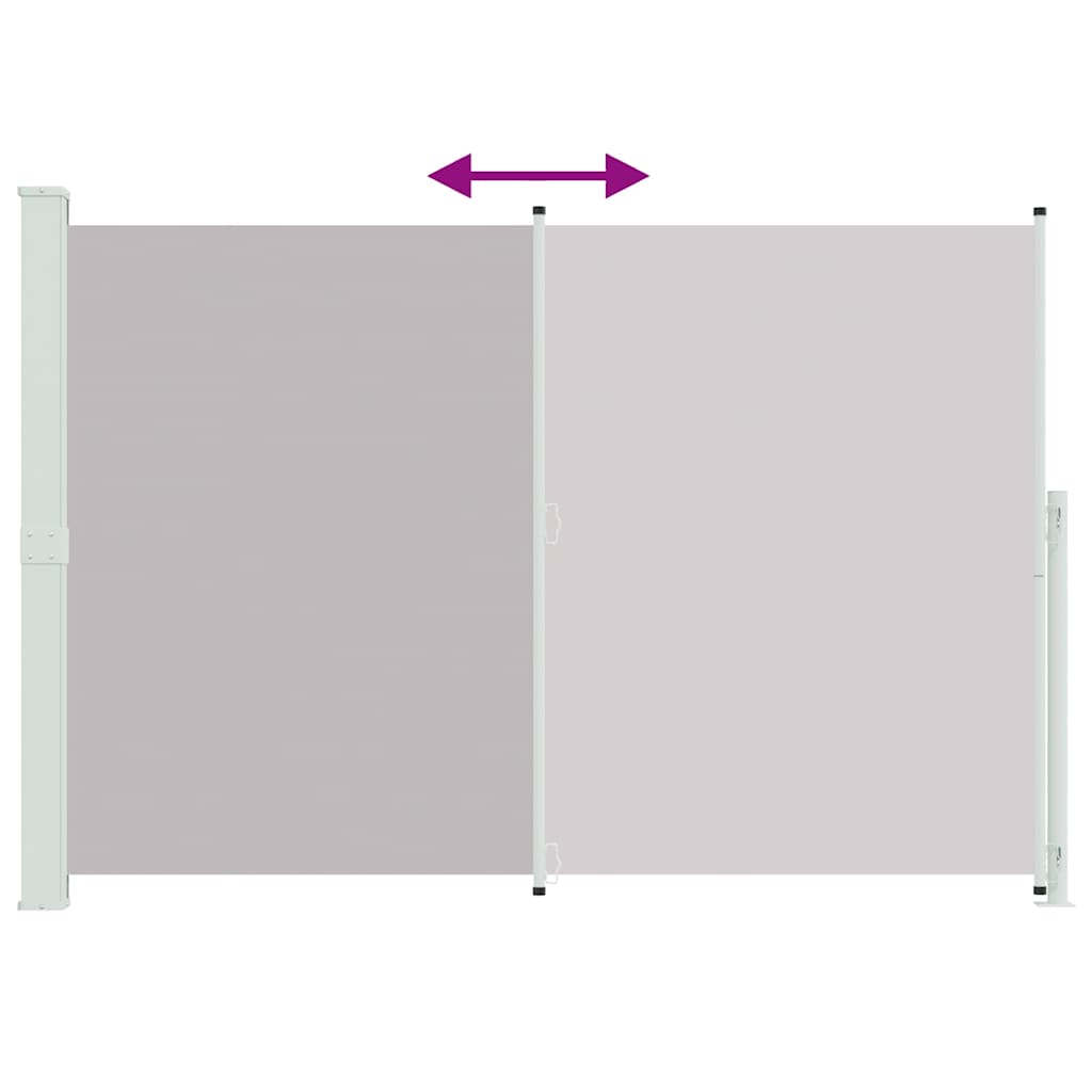 Szürke behúzható oldalsó terasznapellenző 200 x 300 cm