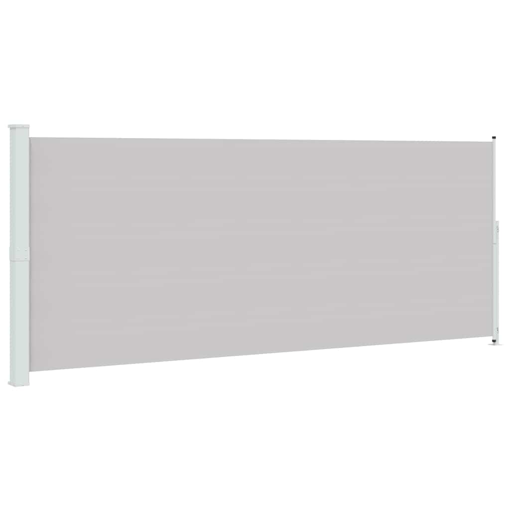 Szürke behúzható oldalsó terasznapellenző 200 x 500 cm