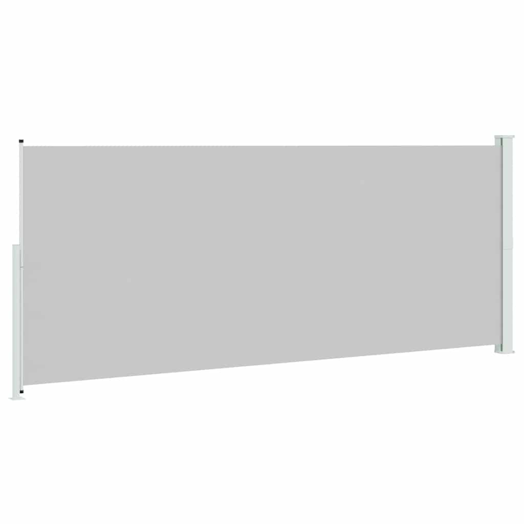 Szürke behúzható oldalsó terasznapellenző 200 x 500 cm