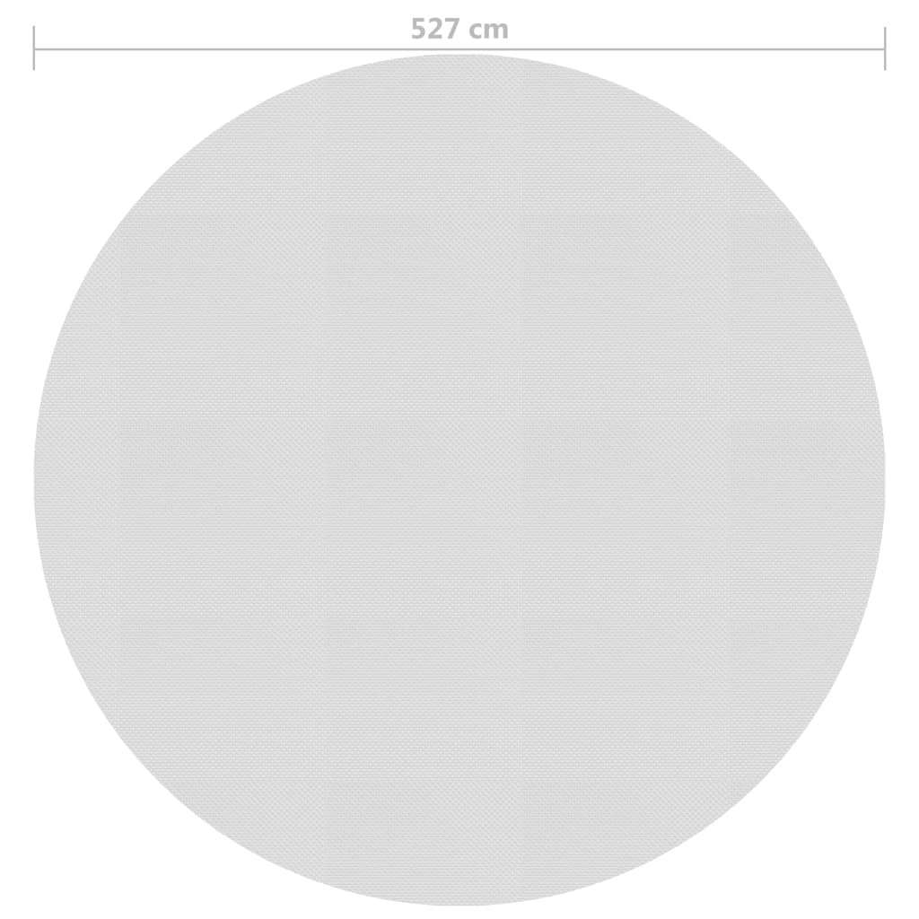 Szürke napelemes lebegő pe medencefólia 527 cm