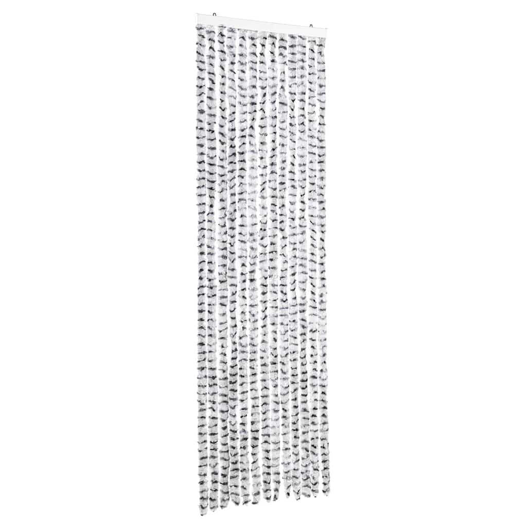 Világos- és sötétszürke zsenília rovarfüggöny 56 x 185 cm