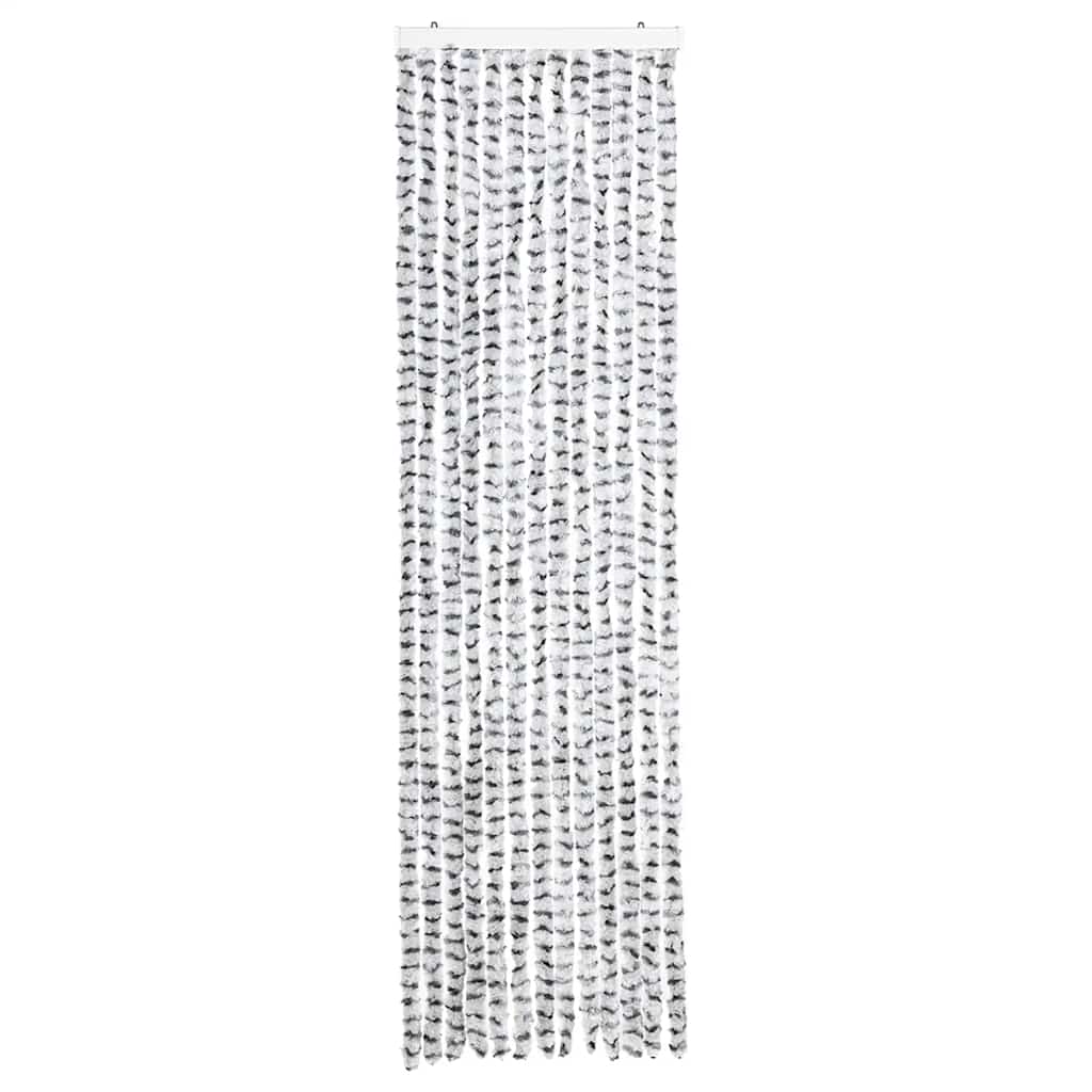 Világos- és sötétszürke zsenília rovarfüggöny 56 x 185 cm