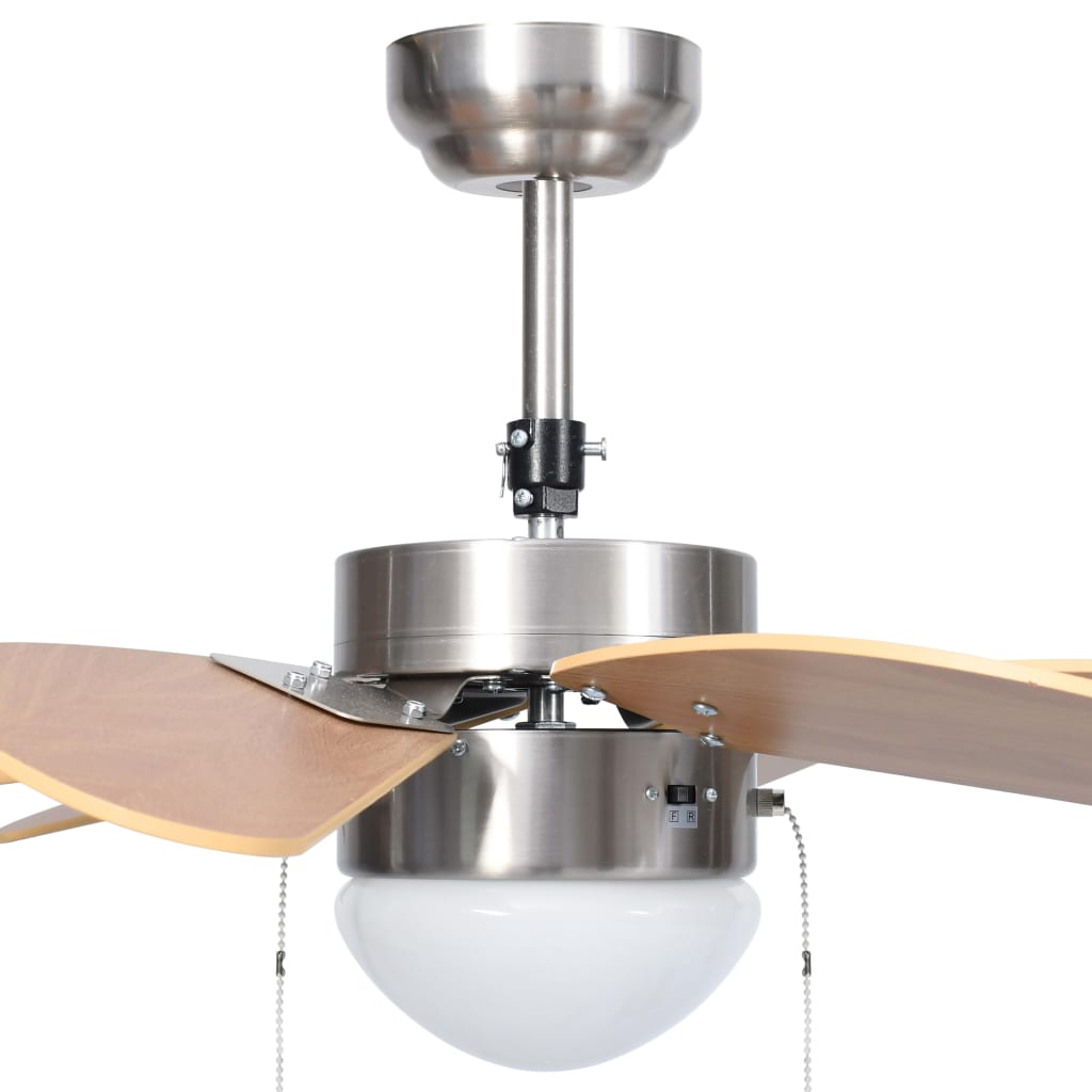 Világosbarna mennyezeti ventilátor lámpával 76 cm Világosbarna mennyezeti ventilátor lámpával 76 cm