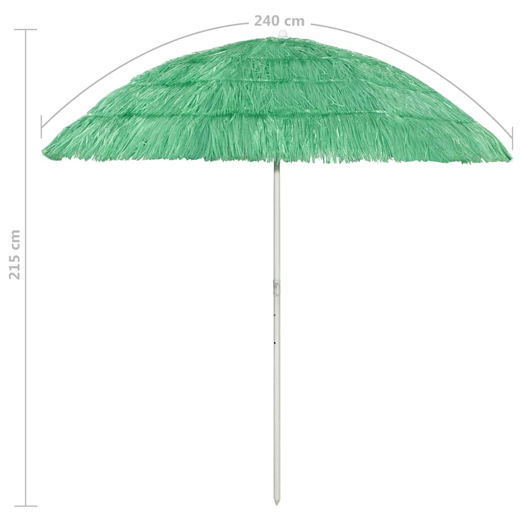 Zöld hawaii stílusú strandnapernyő 240 cm