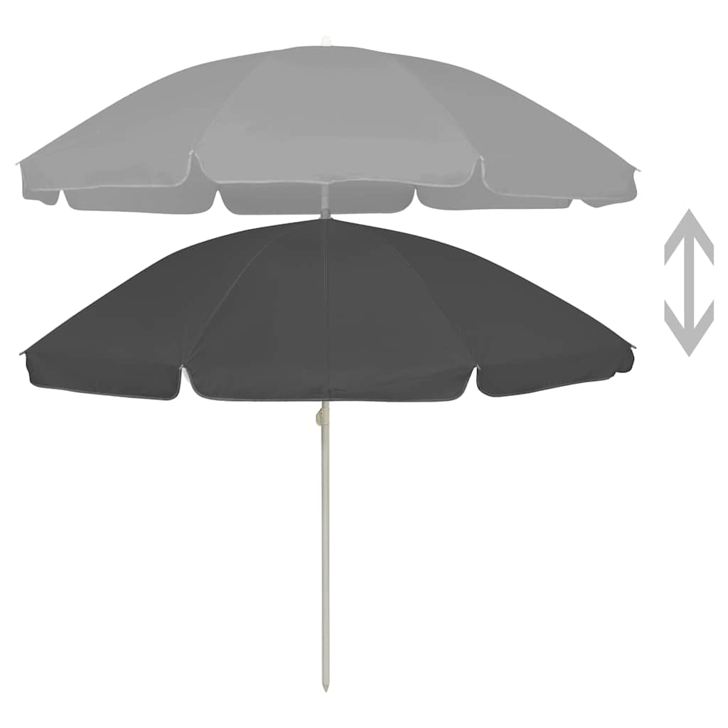 Antracitszürke strandnapernyő 240 cm