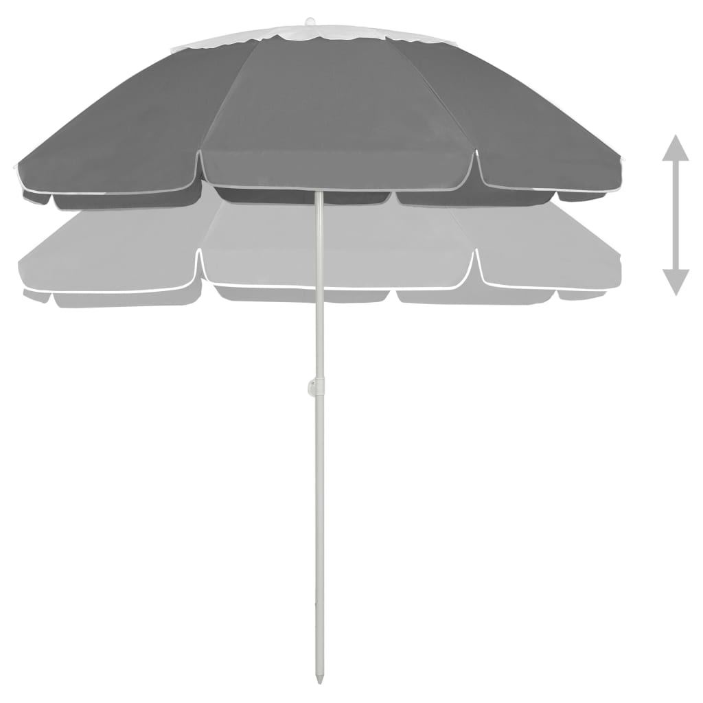 Antracitszürke strandnapernyő 300 cm
