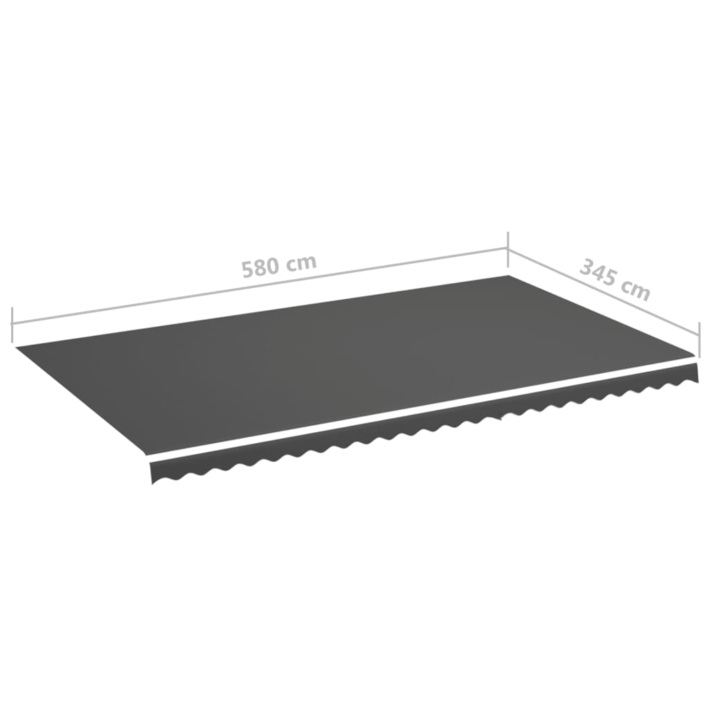 Antracitszürke csere napellenző ponyva 6 x 3,5 m